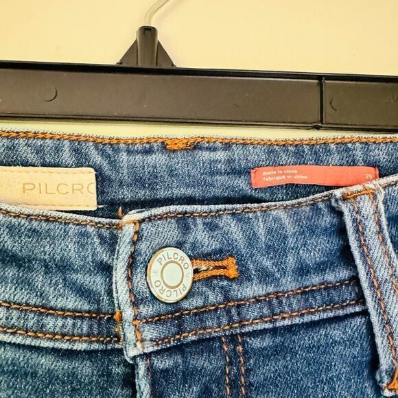 Pilcro The Slim Boyfriend Jeans Rainbow Embroidered Racing Stripe Size 29 - Picture 8 of 8